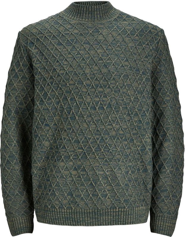 JACK & JONES - Ziggi Knit - Pullover - Groen - Heren met Turtleneck