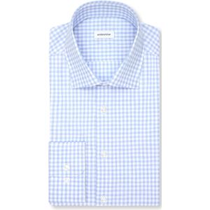 Seidensticker comfort fit overhemd, popeline, blauw geruit