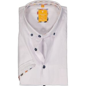 3 voor 99 | Redmond modern fit overhemd, korte mouw, Oxford, wit 43/44