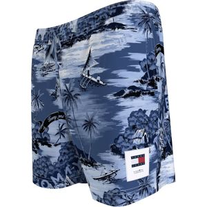 Tommy Hilfiger Medium Drawstring swimshort, heren zwembroek, blauw dessin - Maat: S