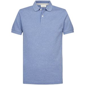 Profuomo slim fit heren polo, blauw - Maat: S