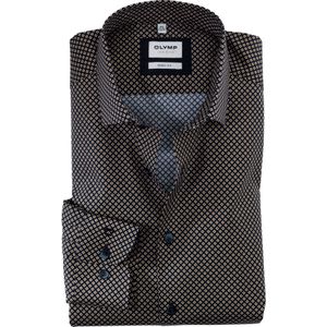 OLYMP Level 5 body fit overhemd, twill, mais dessin