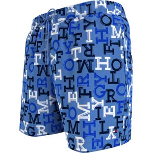 Tommy Hilfiger Medium Drawstring swimshort, heren zwembroek, wit dessin - Maat: S