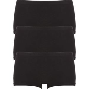 TEN CATE Basic women shorts (3-pack), dames boxers middelhoge taille, zwart -  Maat: XXL