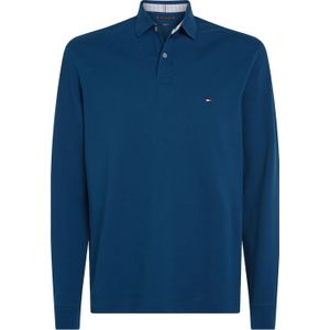 Tommy Hilfiger regular fit heren polo lange mouw, 1985 Regular Ls Polo, blauw