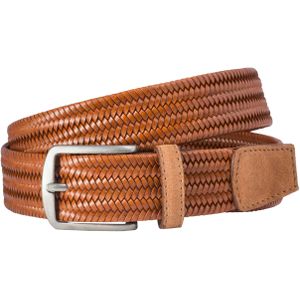 LINDENMANN leren heren riem, cognac