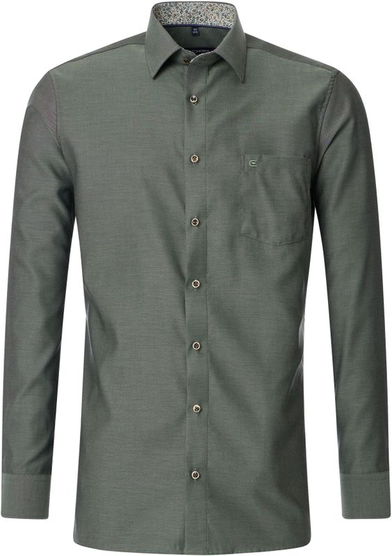 CASA MODA comfort fit overhemd, structuur, groen