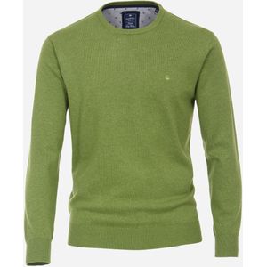 Redmond heren trui katoen, O-hals, groen (middeldik) -  Maat: 3XL