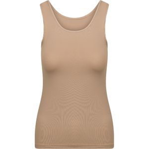 RJ Bodywear Pure Color dames top (1-pack), hemdje met brede banden, zand -  Maat: 3XL