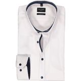 OLYMP No. 6 Six super slim fit overhemd, mouwlengte 7, structuur, wit (contrast) 38