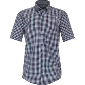 CASA MODA Sport casual fit overhemd, korte mouw, chambray, rood geruit