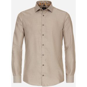 VENTI - Overhemd - Geel - Modern Fit - Mouwlengte 72 cm - Strijkvrij