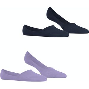 Burlington Everyday 2-Pack dames invisible sokken, paars (light lilac) -  Maat: 41-42