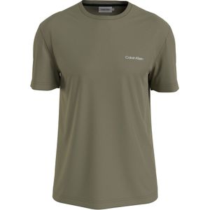 Calvin Klein Micro Logo Interlock T-shirt, heren T-shirt korte mouw O-hals, groen