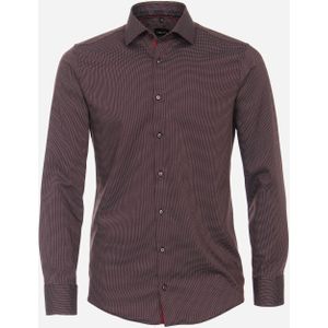 VENTI modern fit overhemd, mouwlengte 72 cm, dobby, rood 44