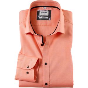 OLYMP Level 5 body fit overhemd, satijnbinding, oranje 45