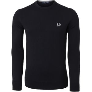 Fred Perry O-hals trui wol, zwart -  Maat: XXL