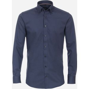 VENTI modern fit overhemd, dobby, blauw 41