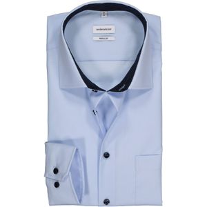 Seidensticker regular fit overhemd, lichtblauw (contrast) 40