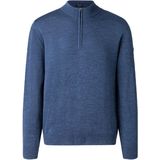 MAERZ Classic Fit heren schipperstrui wol, middenblauw