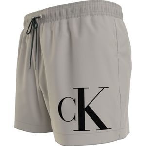 Calvin Klein Short Drawstring swimshort, heren zwembroek, zilvergrijs