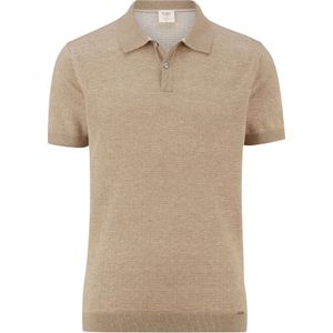 OLYMP Level Five Casual Polo body fit polo katoen, camel (gebreid)