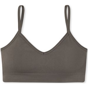 SCHIESSER Seamless Matt bralette (1-pack), dames bustier v-hals verstelbare bandjes taupe