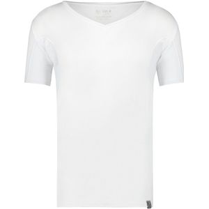 RJ Bodywear Sweatproof T-shirt (1-pack), heren T-shirt met anti-zweet oksels, diepe V-hals, wit -  Maat: XL