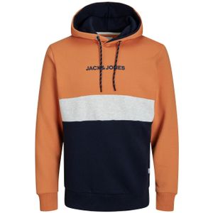 JACK & JONES Reid blocking sweat hood regular fit, heren hoodie katoenmengsel met capuchon, geel