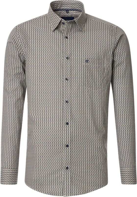 CASA MODA - Multicolor Fantasie - Overhemd - Groen - Strijkvriendelijk - Boordmaat: 39 - 40