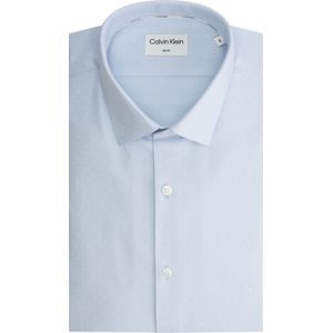 Calvin Klein slim fit overhemd, Micro Dot Print Slim Shirt, lichtblauw dessin 45