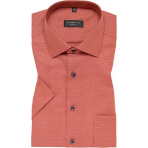 ETERNA comfort fit overhemd korte mouw, structuur, rood
