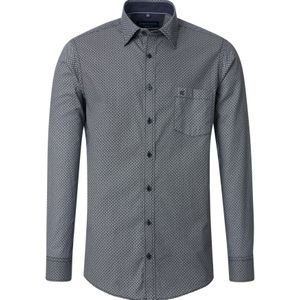 CASA MODA Sport comfort fit overhemd, twill, groen dessin