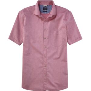 OLYMP Casual modern fit overhemd, korte mouw, popeline, rood