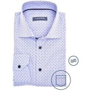 Ledub modern fit overhemd, lichtblauw dessin 42
