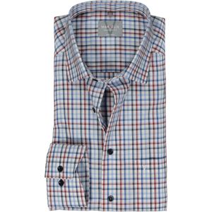 MARVELIS comfort fit overhemd, popeline, rood geruit