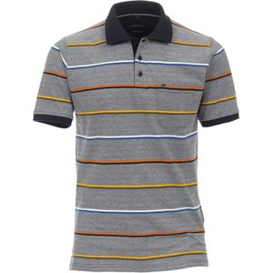 CASA MODA comfort fit heren polo, blauw dessin