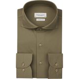 Profuomo - Slim Fit - Heren Overhemd - Groen - Jersey