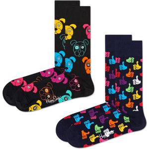 Happy Socks Classic Dog Socks (2-pack), unisex sokken - Unisex - Maat: 41-46