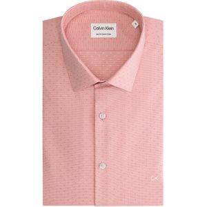 Calvin Klein slim fit overhemd, Stretch Collar Dobby Slim Shirt, antiek roze 39