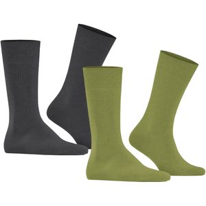 Burlington Everyday 2-Pack herensokken, groen (kiwi)