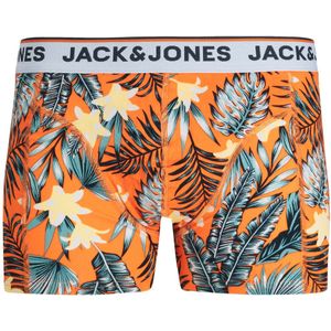 JACK & JONES Jactrical flowers trunk (1-pack), heren boxer normale lengte, oranje -  Maat: XXL