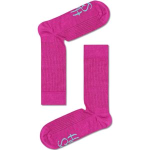 Happy Socks Solid Logo Rib Crew Sock, unisex sokken - Unisex - Maat: 36-40