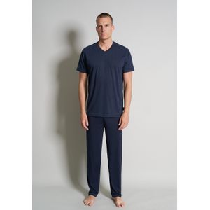 Ceceba heren pyjama V-hals, donkerblauw mini dessin -  Maat: 7XL
