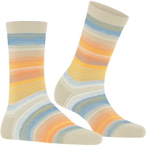 Burlington Stripe damessokken, beige (gravel)