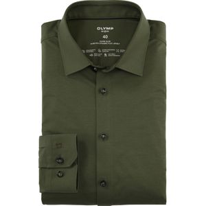 OLYMP 24/7 No. 6 Six super slim fit overhemd, mouwlengte 7, tricot, kitt