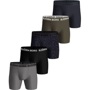 Bjorn Borg Performance boxers, microfiber heren boxers lange pijpen (5-pack), multicolor