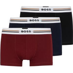 HUGO BOSS Revive trunks (3-pack), heren boxers kort, rood -  Maat: XL