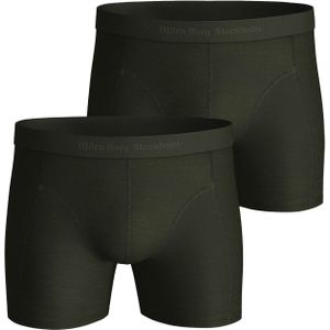 Bjorn Borg Lyocell boxers, heren boxers normale lengte (2-pack), donkergroen -  Maat: S