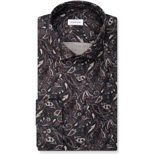 Seidensticker slim fit overhemd, popeline, grijs dessin